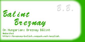 balint breznay business card